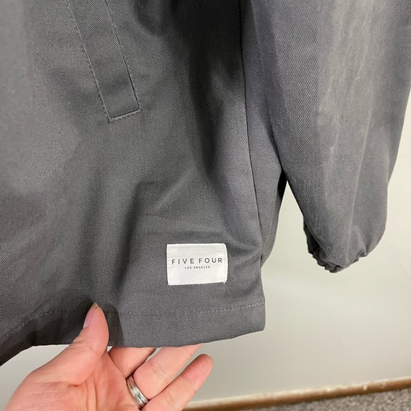Five Four LA Mens cantan Hoodied Windbreaker Jacket Gray Size XXL - Picture 3 of 5